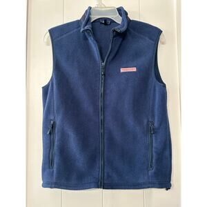 Vineyard Vines Men's Harbor Fleece Vest in navy blue mens sz Small